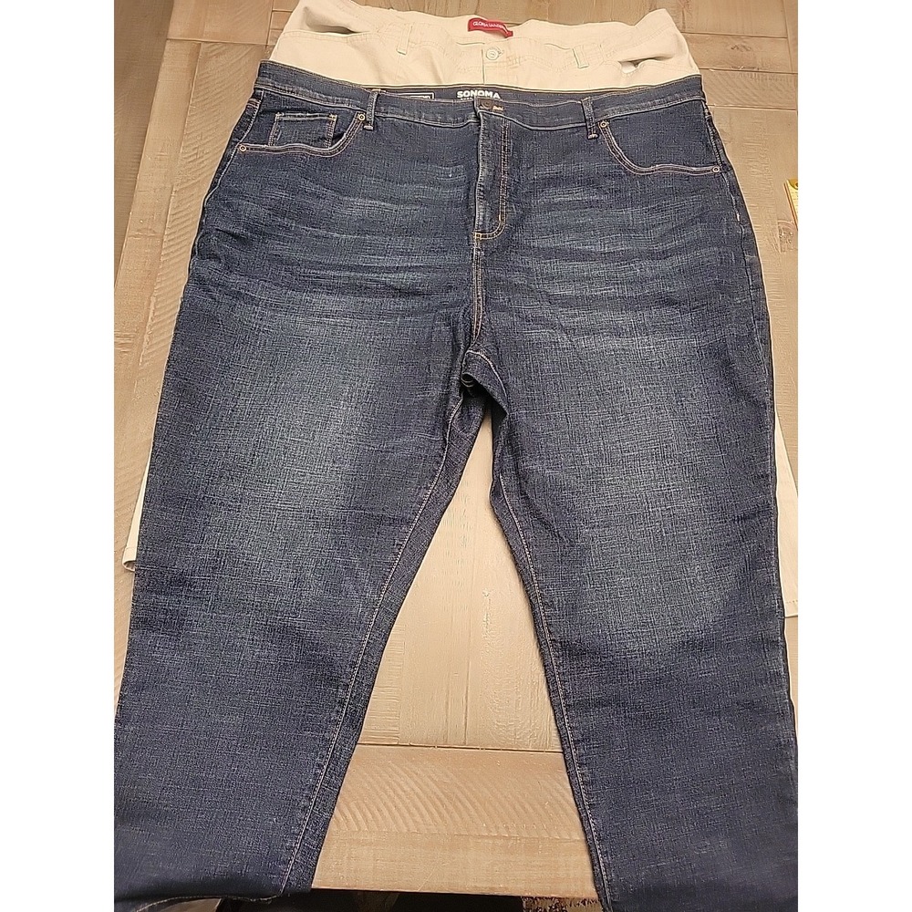 Bundle Lot Gloria Vanderbilt Sonoma Womens Size 24‎ 3xl Jeans Capri 2 Pair